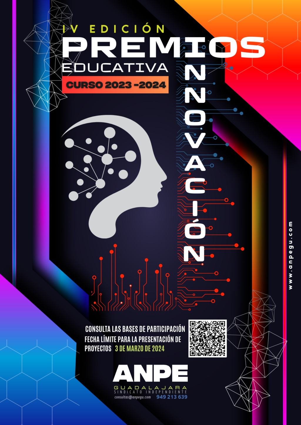 Cartel Premios Innovación Educativa ANPE GUADALAJARA. IV Edición 2024